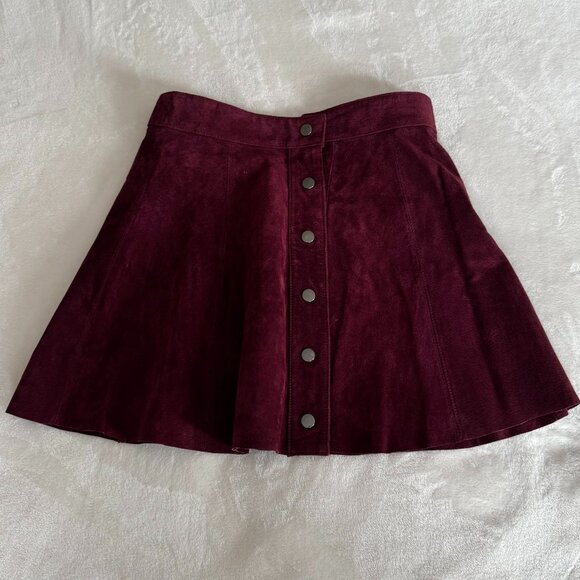 Genuine Suede Mini Skirt - Picture 1 of 5